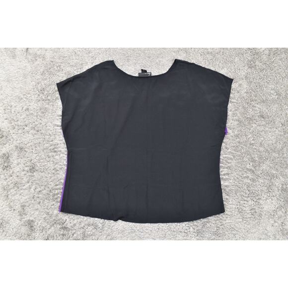 Lane Bryant Purple Crew Neck Blouse Plus Size 22/24 Polyester Short Sleeve - Picture 3 of 9